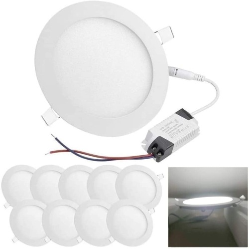 Lot of (10) HMINLED 3 Inch 3 Watt LED Recessed Round Panel Lights. NEW - Lot 828