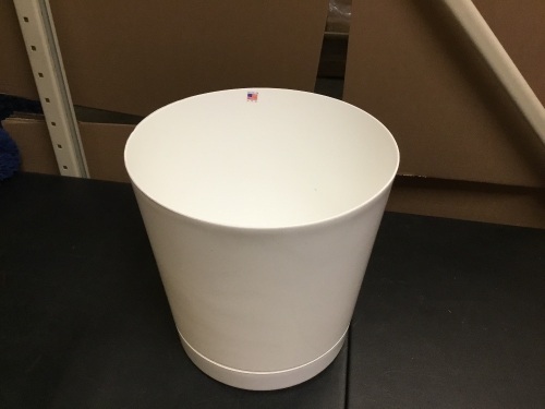 12" Full Depth Cylinder Pot, White - Appears New  - Lot 861