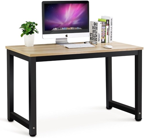 Tribesigns Modern Simple Style Computer Desk, Walnut/Black - Appears New  - Lot 886