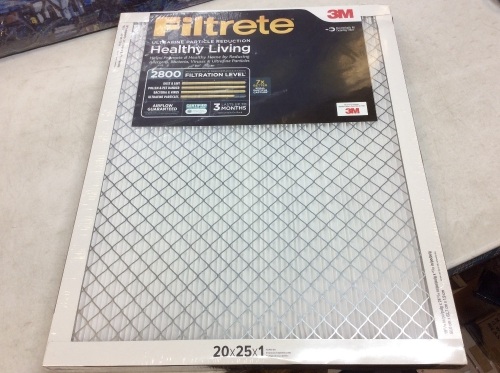 Filtrete 20x25x1, AC Furnace Air Filter, MPR 2800, Healthy Living Ultrafine Particle Reduction, 2-Pack - New  - Lot 903