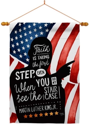 Breeze Decor Patriotic Martin Luther King Banner - Appears New   - Lot 948