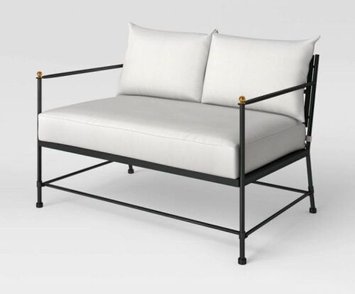 Threshold designed with Studio McGee Midway Metal Patio Loveseat  - Lot 86