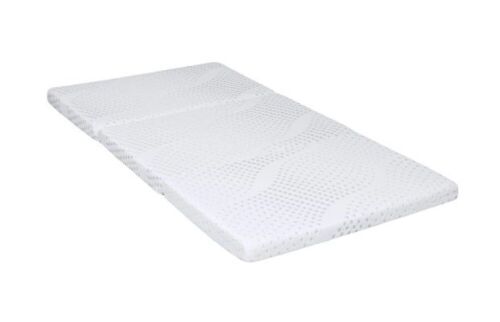 Portable 3in Queen Size Tri-Folding Memory Foam Gel Mattress Topper w/ Removable Cover - Lot 114