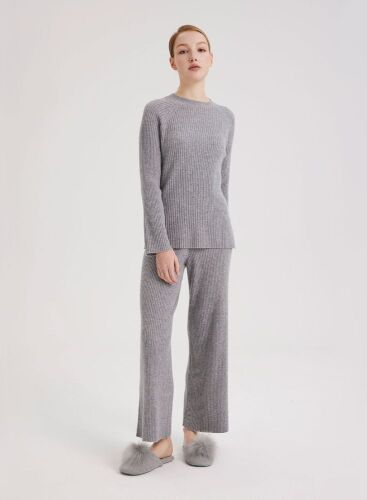 Cashmere Leisure Rib-Knit Set  - Lot 130