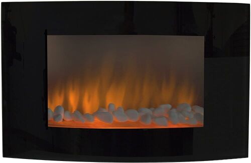 Large 1500W Heat Adjustable Electric Wall Mount & Free Standing Fireplace Heater with Glass - Lot 350