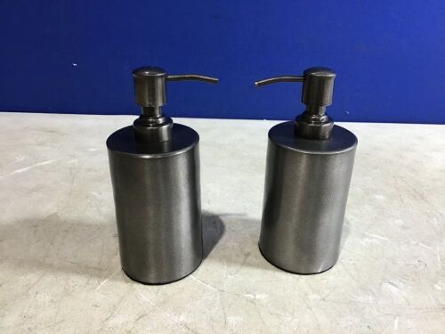 Lot of (2) Threshold Aluminum Soap Pump with Aged Metal Finish - Lot 553
