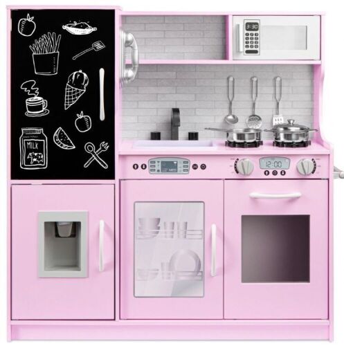 Pretend Play Kitchen Wooden Toy Set for Kids with 11 Accessories - Lot 644