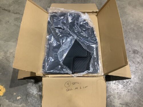 Lot of (4) Sets of 4 Corolla Car Floor Mats  - Lot 648