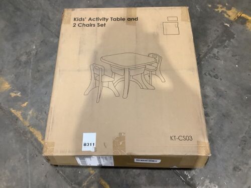 Kids Activity Table & 2 Chairs Set  - Lot 793