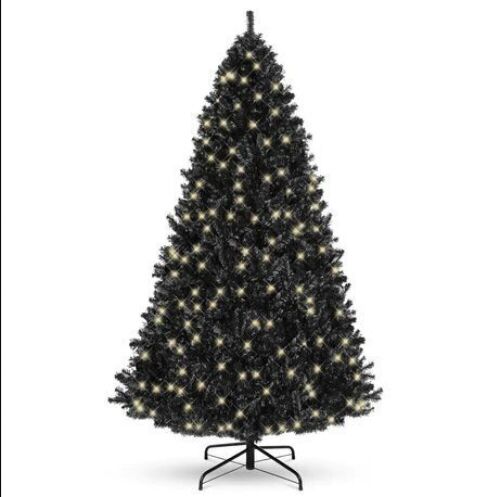 Pre-Lit Artificial Christmas Tree w/ 947 Tips, 350 Lights, Metal Stand - 6ft - Lot 843