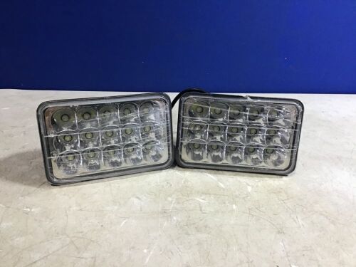 Lot of (2) 2pcs 4X6" CREE LED Headlights for Peterbilt Freightliner Western Star 4900 Semi - Lot 1033