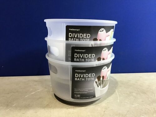 Lot of (3) Madesmart Divided Bath Totes - Lot 1045