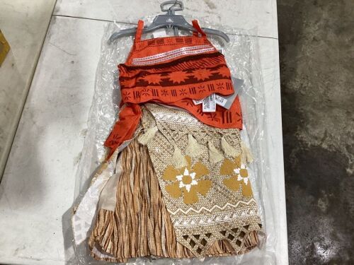 Lot of (3) Cases of Kids Disney Moana Costumes, Sizes 4, 5/6  - Lot 1059