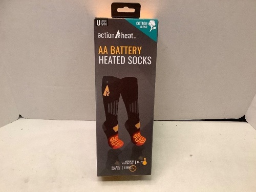Action Heat AA Battery Heated Socks, Small, Ecommerce Return - Lot 153