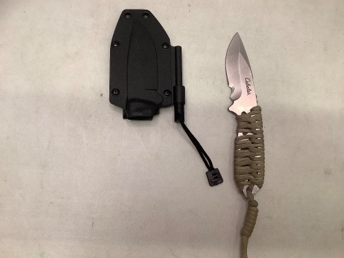 Expedition Fixed-Blade Knife with Paracord Wrap, Ecommerce Return - Lot 175