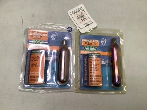 Lot of (2) Automatic PFD 33 Gram CO2, Re Arming Kit, Appears New - Lot 180