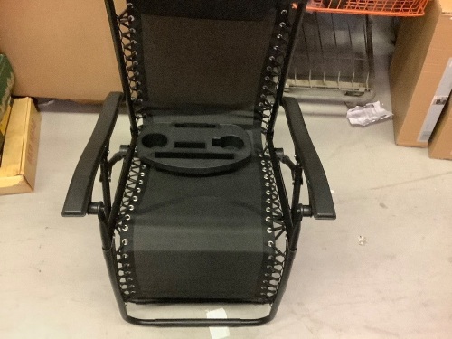 Zero Gravity Patio Chair Recliner with Cup Holder, Appears New - Lot 389