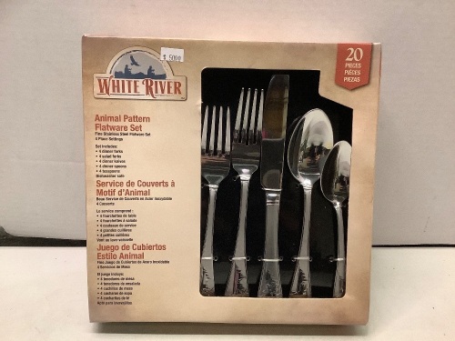 White River Animal Pattern Flatware Set, Appears New - Lot 845