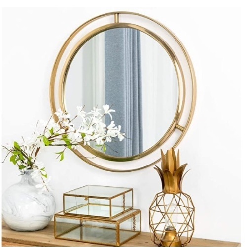 Glitzhome 24" Decorative Wall Mirrors, Gold, Appears New - Lot 908