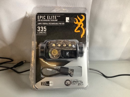 Browning USB Rechargeable Headlamp, Ecommerce Return - Lot 973