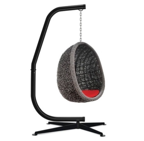 Curved Hanging Hammock C-Stand w/ All-Weather, Steel Frame - Stand Only, Appears New/ Damaged Box - Lot 216