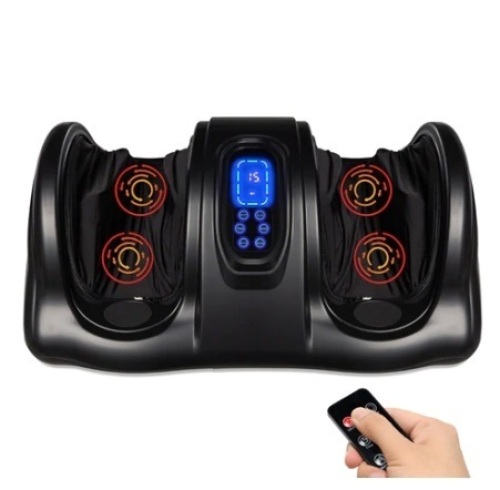 Therapeutic Foot Massager w/ High Intensity Rollers, Remote, 3 Modes, Black, Appears New - Lot 228