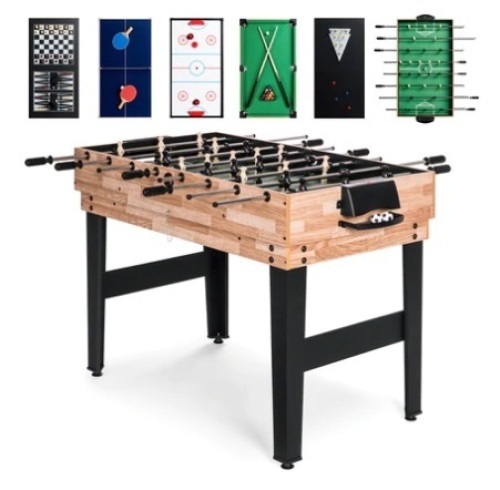 10-in-1 Combo Game Table Set w/ Pool, Foosball, Ping Pong, Chess, 2x4ft, Appears New - Lot 257