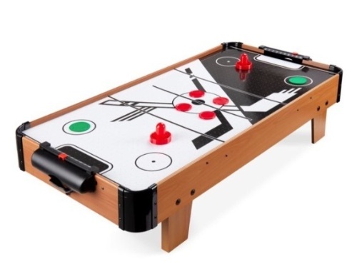 43in Air Hockey Arcade Table w/ Electric Fan Motor, 2 Strikers, 2 Pucks, Appears New - Lot 260
