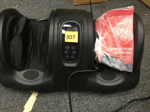 Therapeutic Foot Massager w/ High Intensity Rollers, Remote & 3 Modes, Black, Appears New - Lot 307