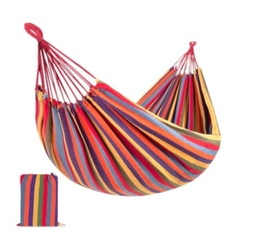 2-Person Brazilian-Style Double Hammock w/ Portable Carrying Bag, Rainbow, Appears New - Lot 328