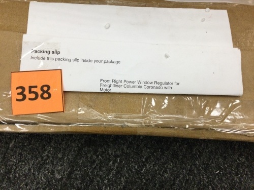 Front Right Power Window Regulator for Freightliner Columbia Coronado w/ Motor - Lot 358