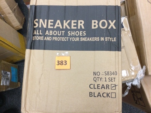 Set of Plastic Shoe Organizer Boxes - Lot 384