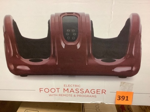 Therapeutic Foot Massager w/ High Intensity Rollers, Remote, 3 Modes - Lot 391