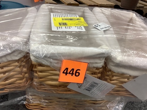 Set of (3) Baskets w/ Cloth Liners - Lot 446