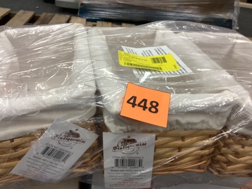 Set of (3) Baskets w/ Cloth Liners - Lot 448