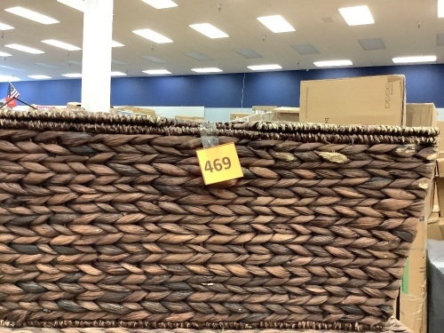 Woven Water Hyacinth Storage Basket - Lot 469