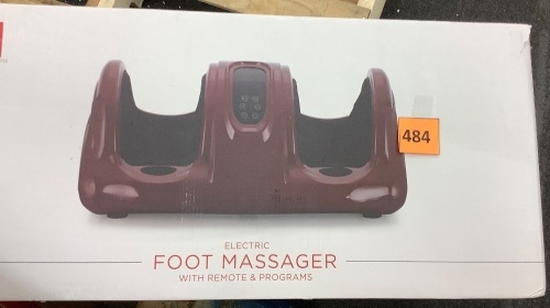 Therapeutic Foot Massager w/ High Intensity Rollers, Remote, 3 Modes - Lot 484