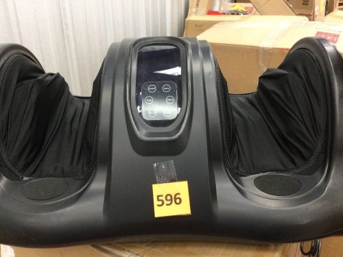 Therapeutic Foot Massager w/ High Intensity Rollers, Remote, 3 Modes - Lot 596
