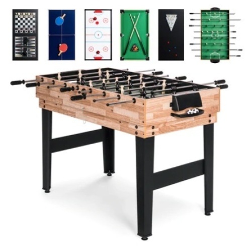10-in-1 Combo Game Table Set w/ Pool, Foosball, Ping Pong, Chess, 2x4ft, Appears New - Lot 622