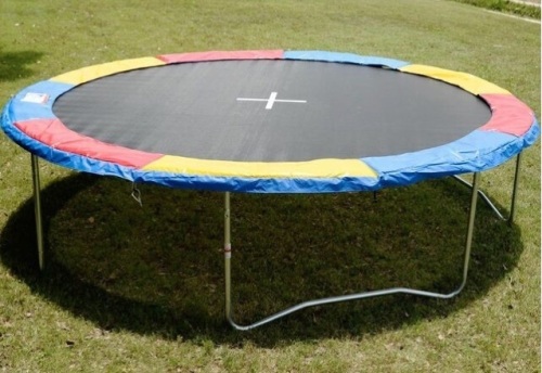 Colorful Safety Round Spring Pad Replacement Cover For 14' Trampoline, Appears New - Lot 635