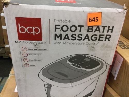 BCP Portable Foot Bath Massager w/ Temperature Control, Appears New - Lot 645