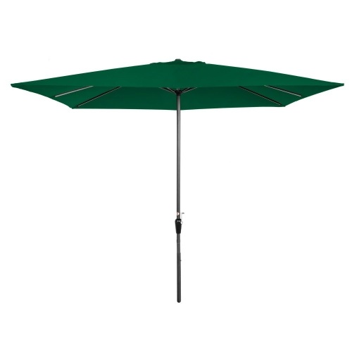 Rectangular Patio Umbrella w/ Easy Crank, UV-Resistant Fabric - 8x11ft - Lot 672