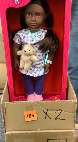 Lot of (2) 18" Hospital Doll Karissa with Gown - Lot 785