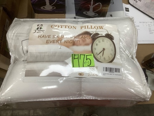 Down Alternative Pillow 100% Cotton Top Bed Pillow, 2 pack - Lot 1475