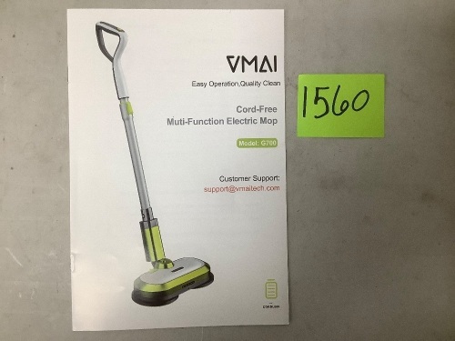 Cord-Free Multifunction Electric Mop - Lot 1560