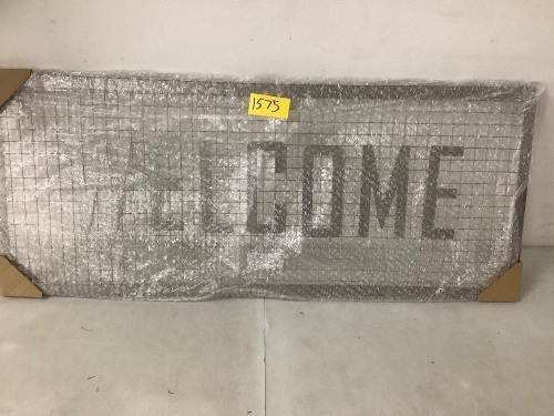 Metal Welcome Sign - Lot 1575