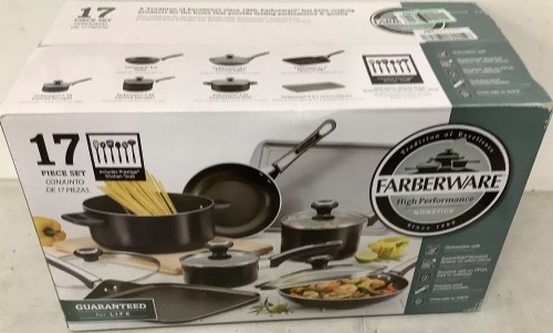 17 Pcs Farberware High Performance Nonstick Cookware - Lot 1590