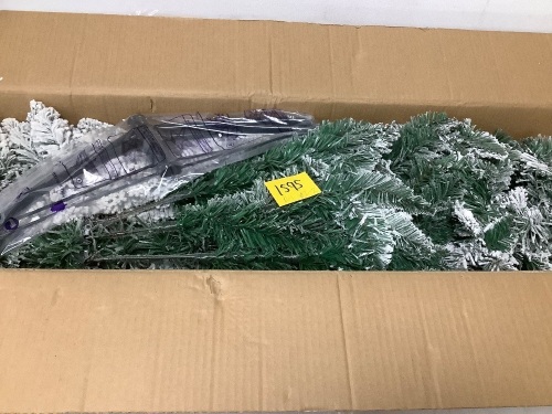 7ft Snow Flocked Pencil Christmas Tree - Lot 1595