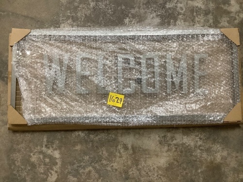 Metal Welcome Sign - Lot 1629