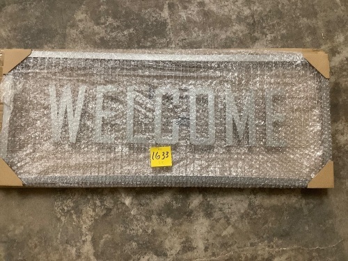 Metal Welcome Sign - Lot 1633